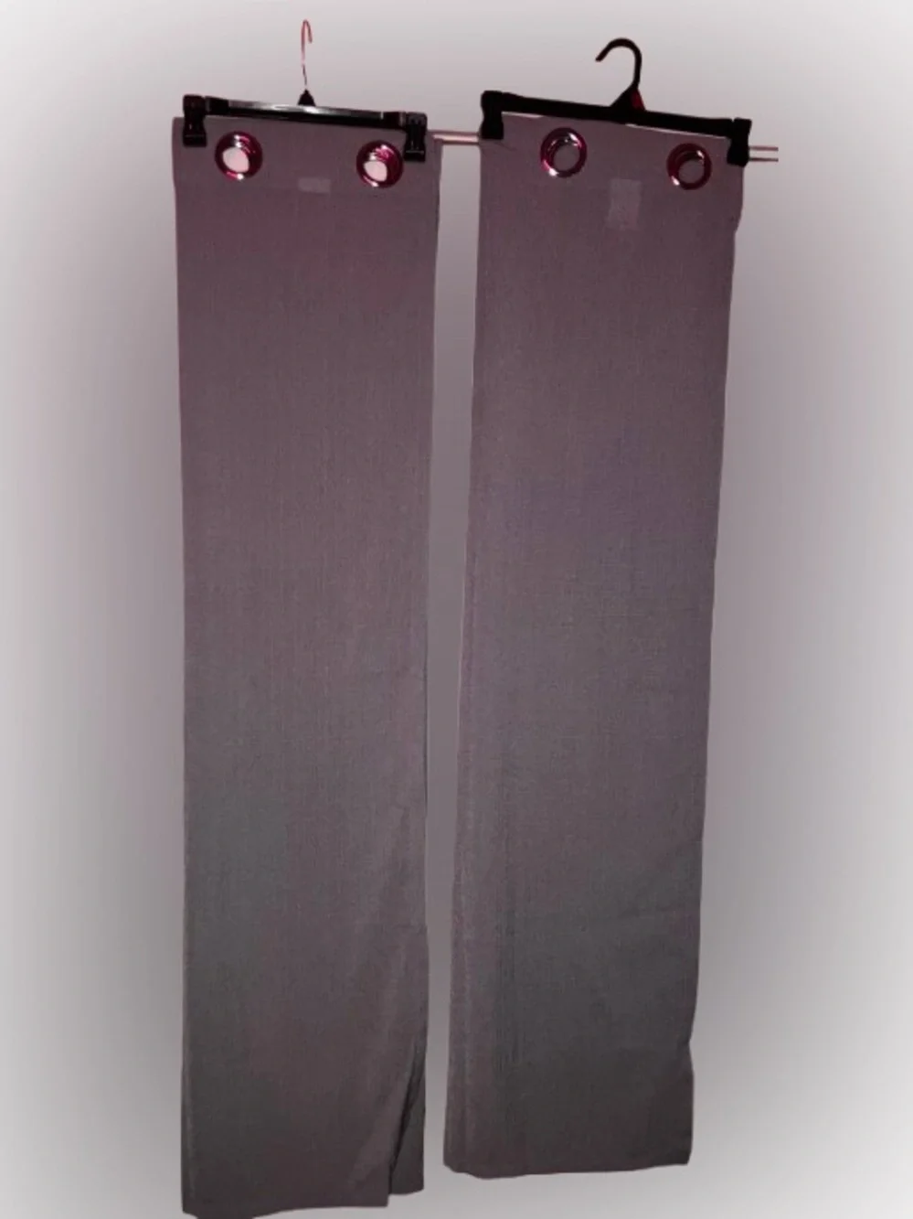 Two piece Gray Polyester Curtains for Home Decor/Windows/Room New without tags
